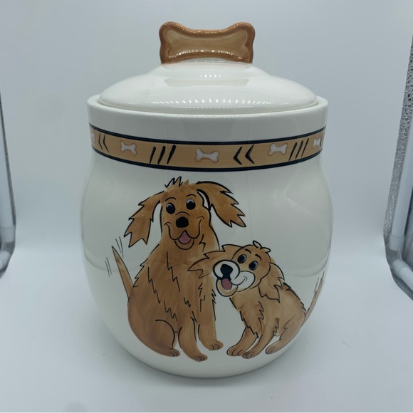 Other - SOLD!! Inspirado Doggie Treat Canister Dog Biscuit Cookie Jar Ceramic